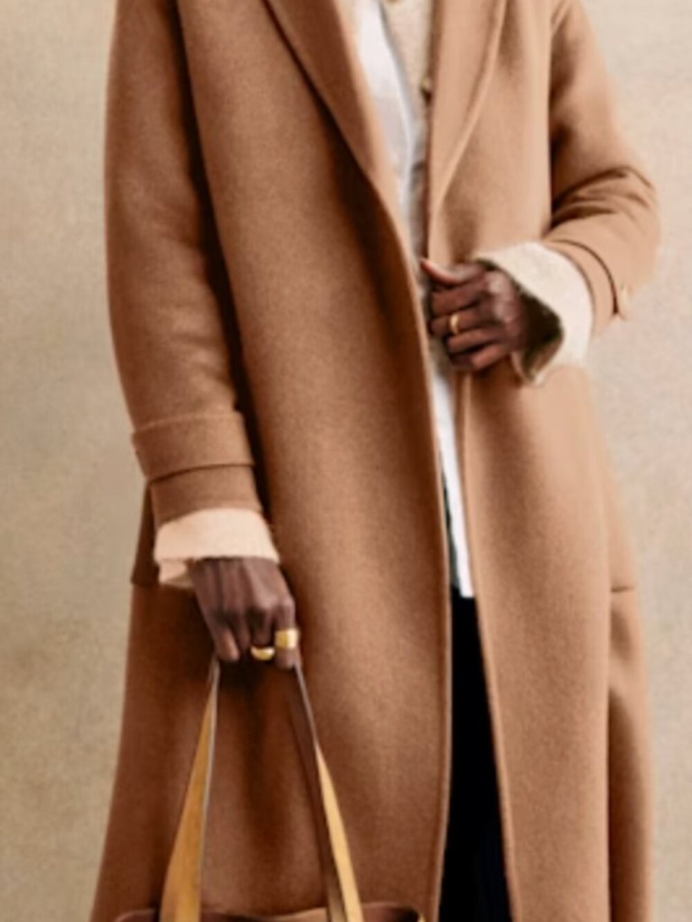 Sezane Mederick Coat Camel - Size 4